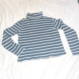 Vintage Striped Turtle Neck Top